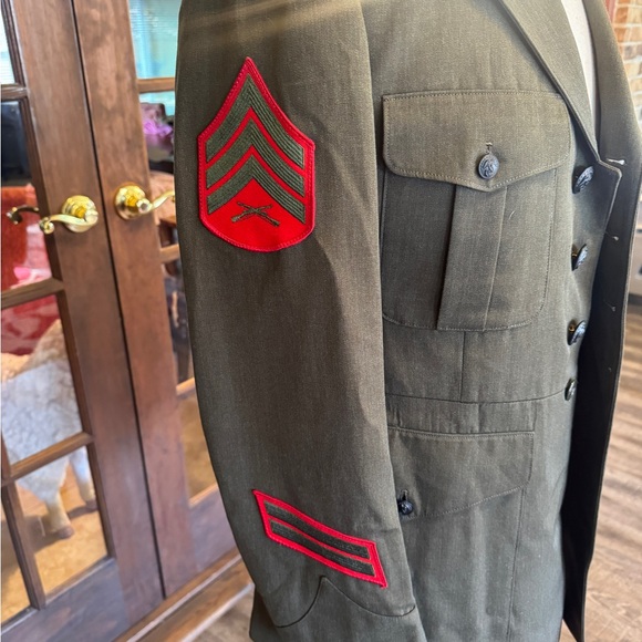USMC Vintage Vietnam Era Marine Corps Green Dress Uniform Jacket - Picture 4 of 10